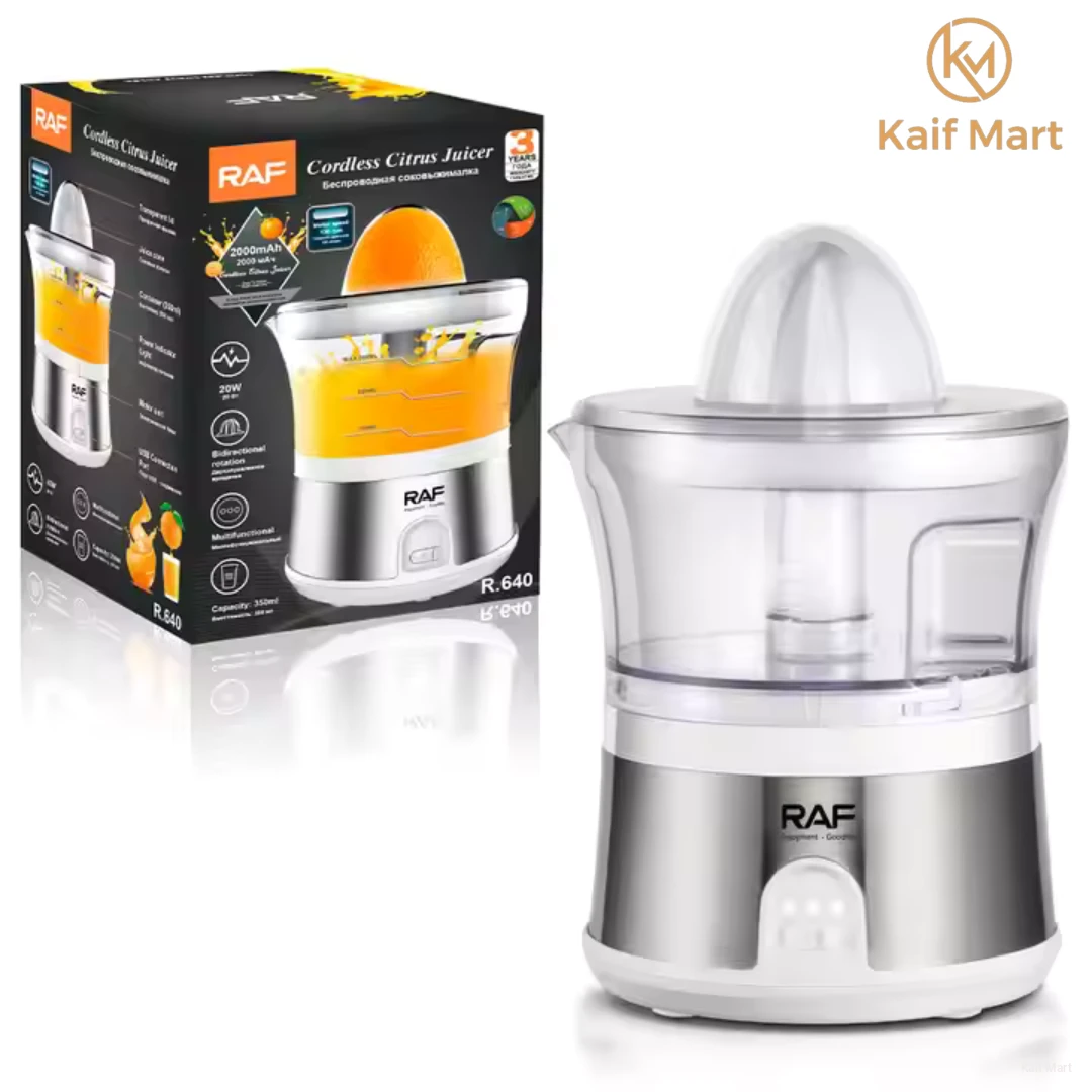 RAF Rechargeable Cordless Citrus Juicer 20W - White
