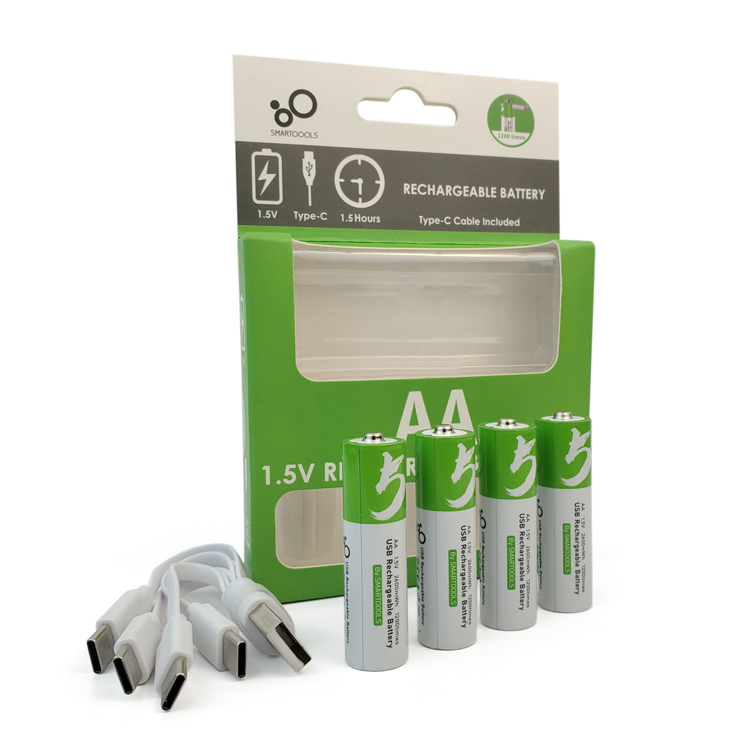 AA Rechargeable Battery 4pcs Set Type-C