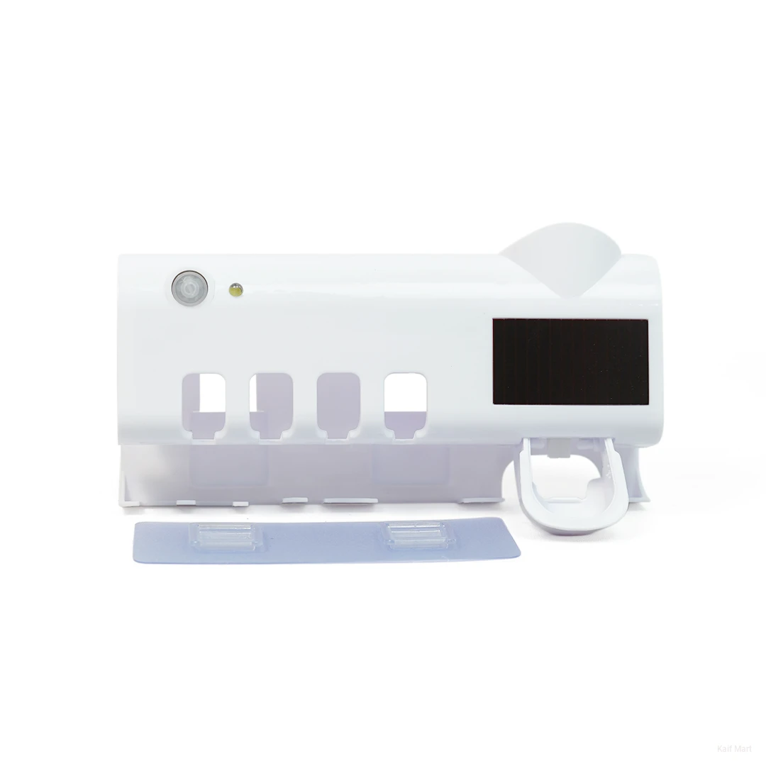 UV Toothbrush Sterilizer & Holder with Automatic Toothpaste Dispenser