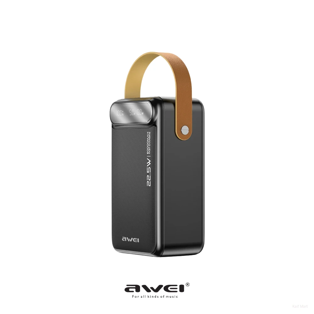 Awei PA-12 10000mAh Power Bank | Slim Portable Charger