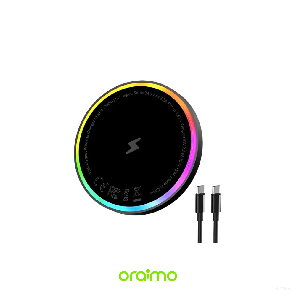 Oraimo PowerDoc OWH-1151 15W Wireless Charging Pad | Fast Charge
