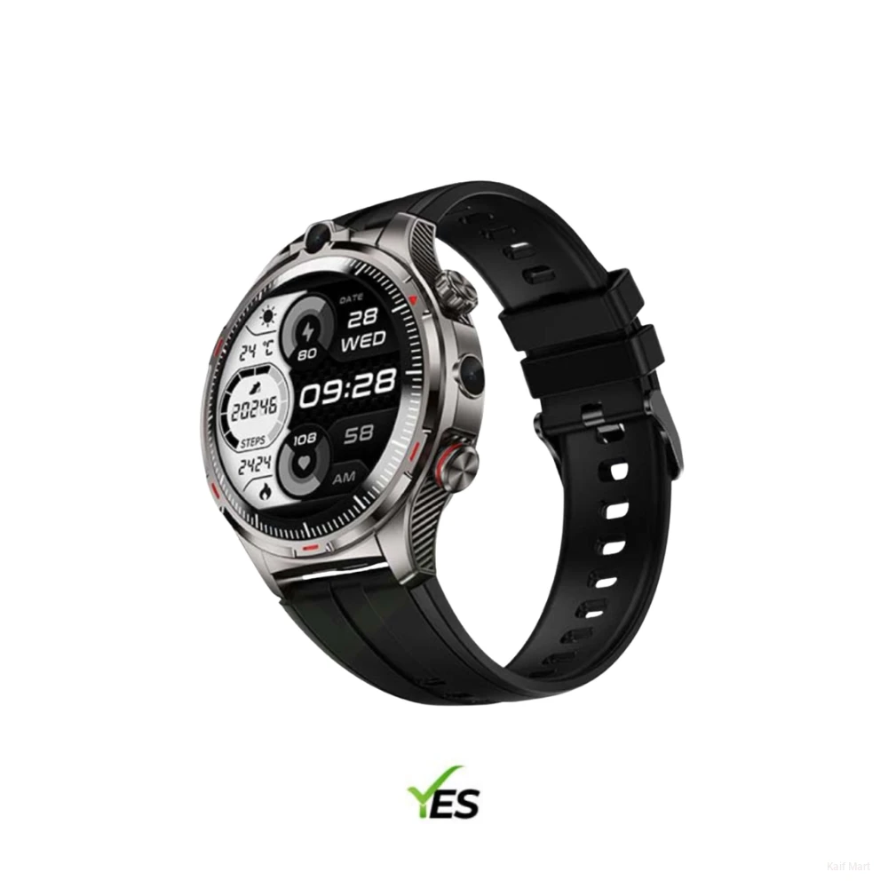 YES Network 4G Android Metal Smartwatch | 3GB/32GB AMOLED & Dual Camera