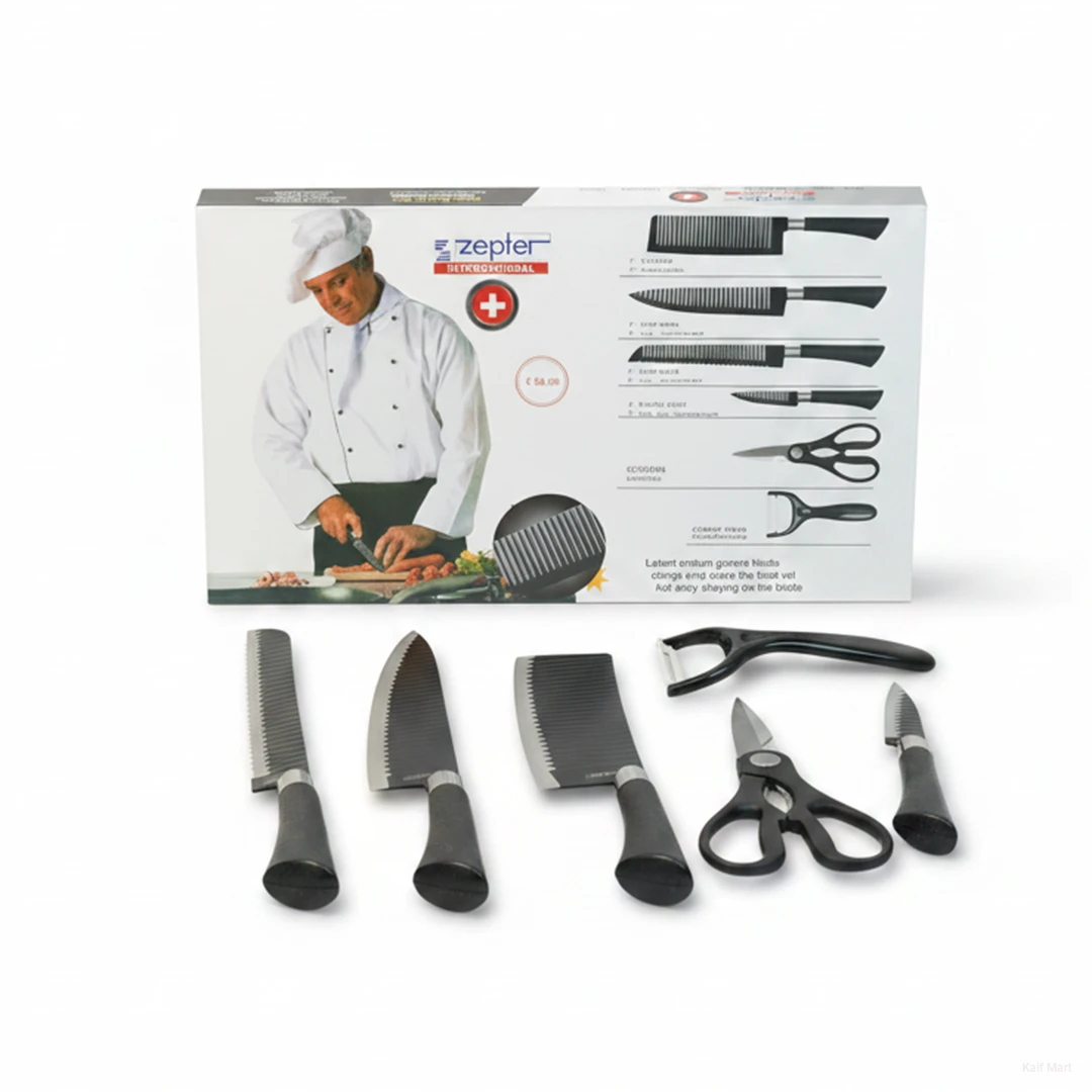 Zepter Germany Original 6pcs Knife Set Black