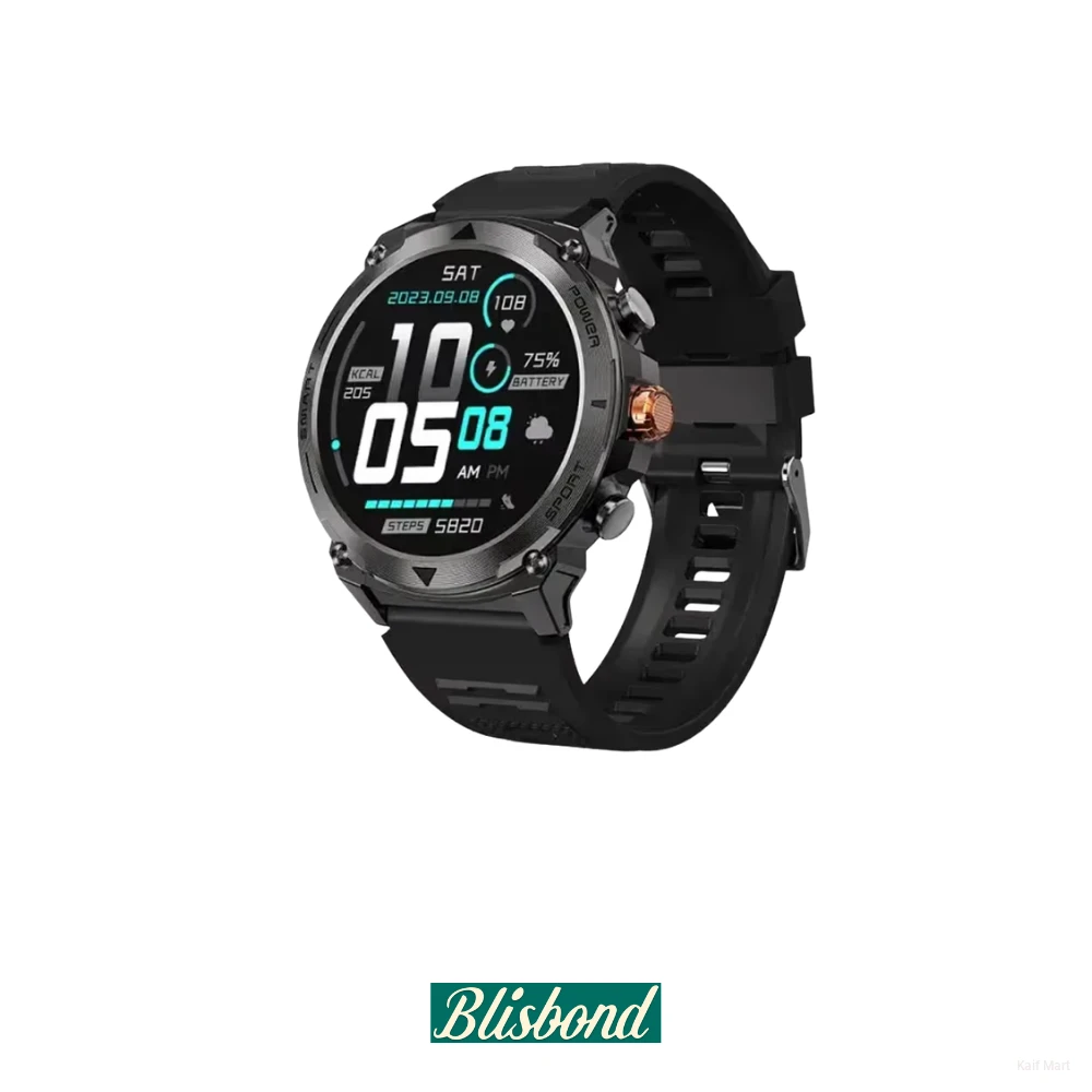 Blisbond Titan Smartwatch | Large AMOLED Display & BT Calling