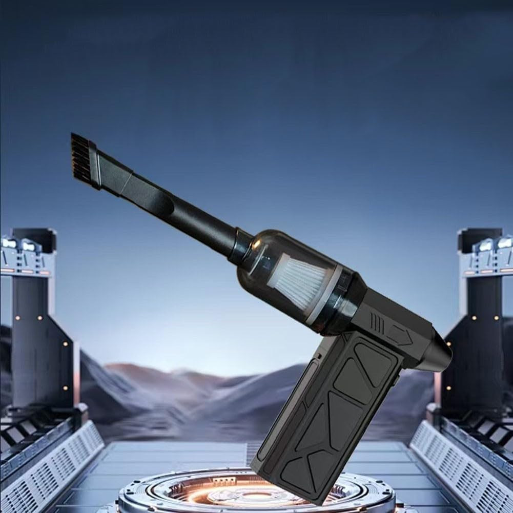 High-Performance Rechargeable 4000mAh Portable Compressed Air Duster Violent Fan 130000+ RPM - Black