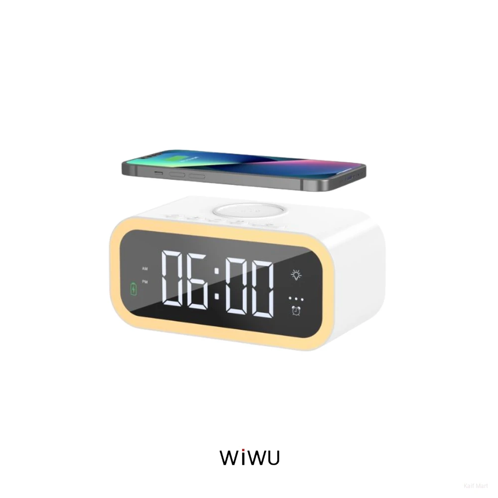 WIWU 15W Time Wireless Charger Wi-W015 | Digital Clock & 15W Fast Charge