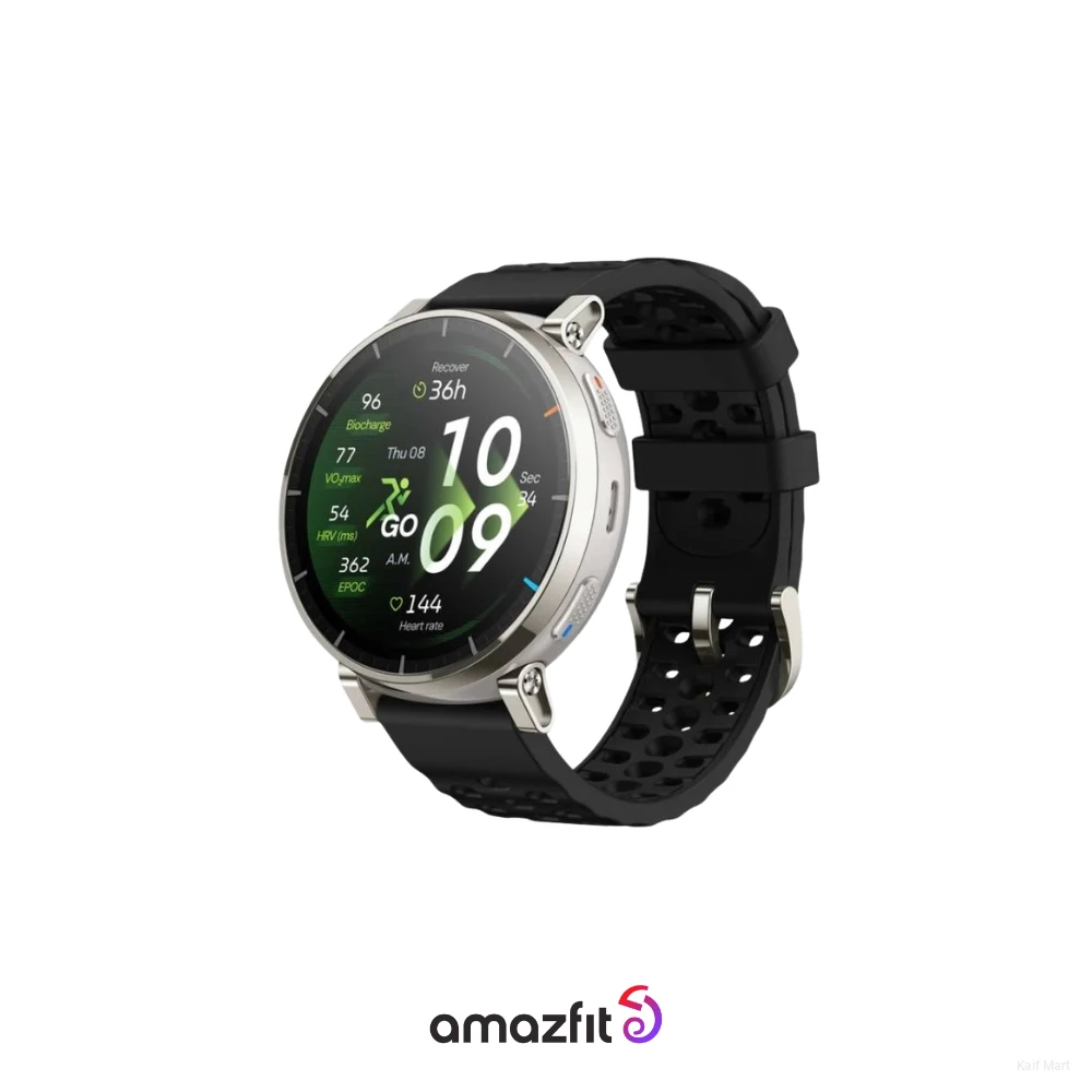 Amazfit Active 3 AMOLED Smartwatch | 5 ATM Waterproof & AI Fitness Coach