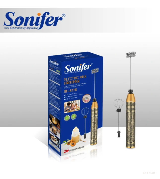 Sonifer Electric Milk Frother SF-8158 | 2W Powerful Coffee & Milk Whisk