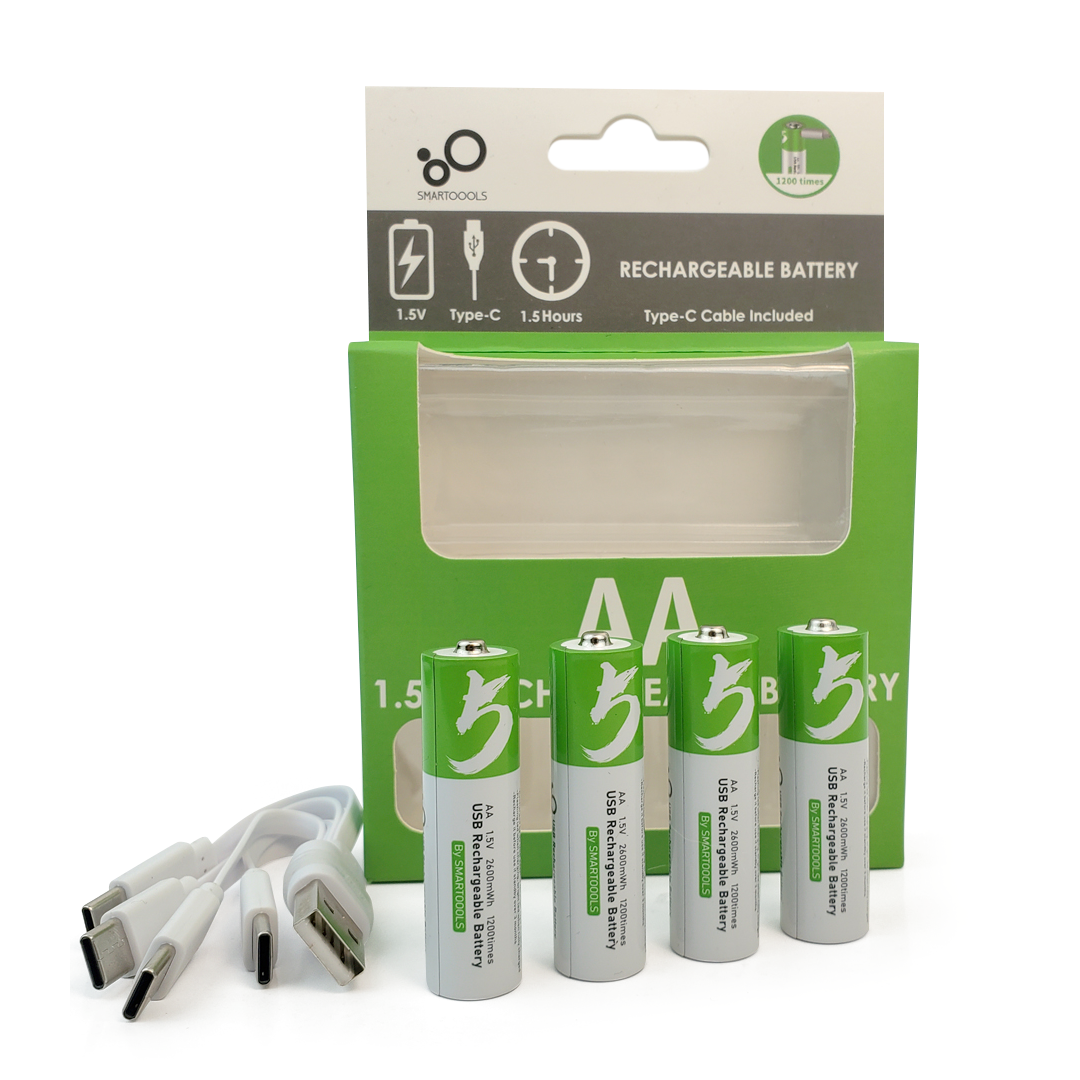 AA Rechargeable Battery 4pcs Set Type-C