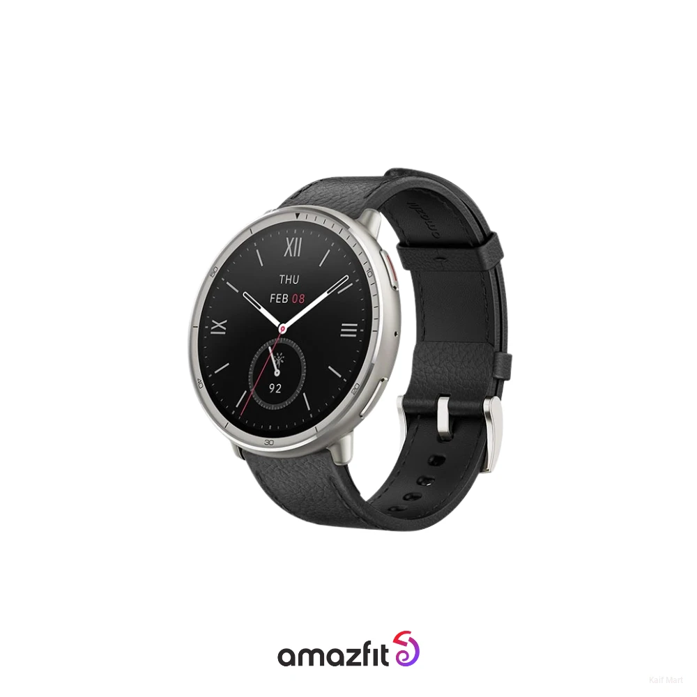Amazfit Active 2 (Round) Premium | Dual Strap (Leather + Silicone)