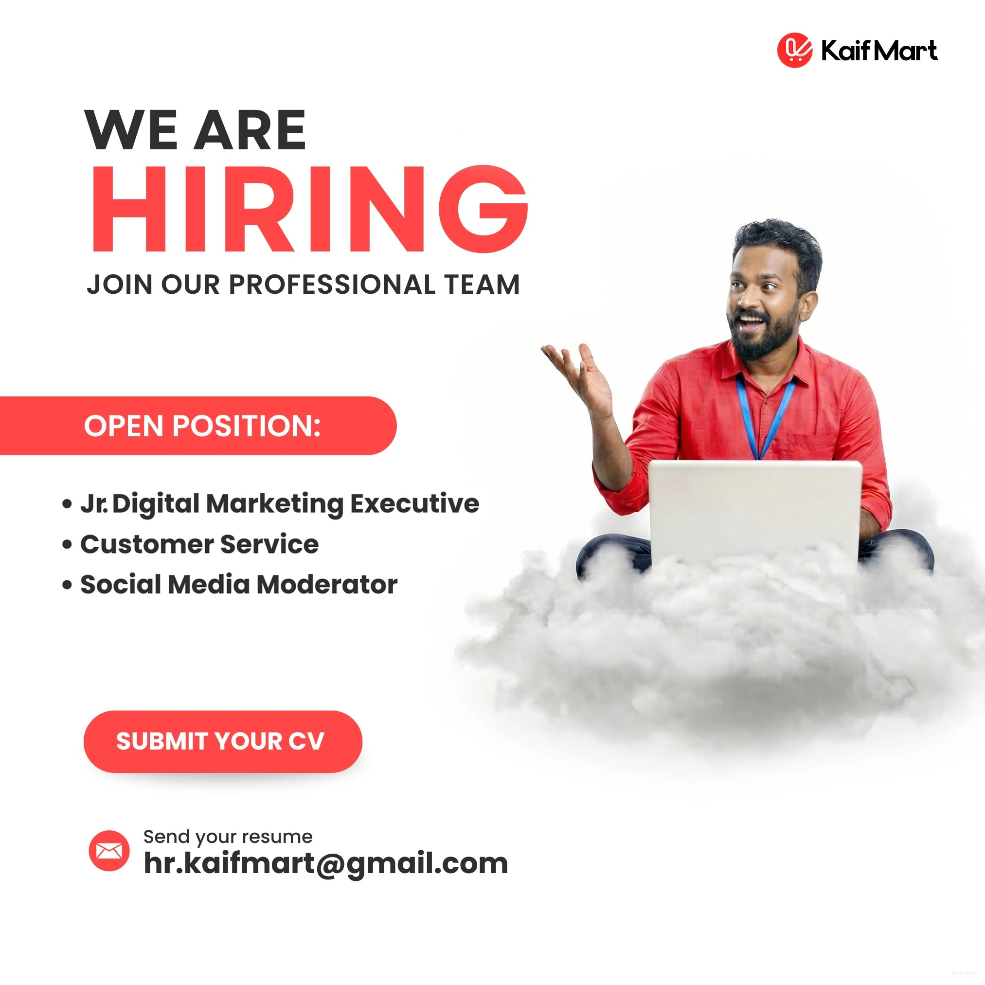 Junior Marketing exicutive, Customer Service executive