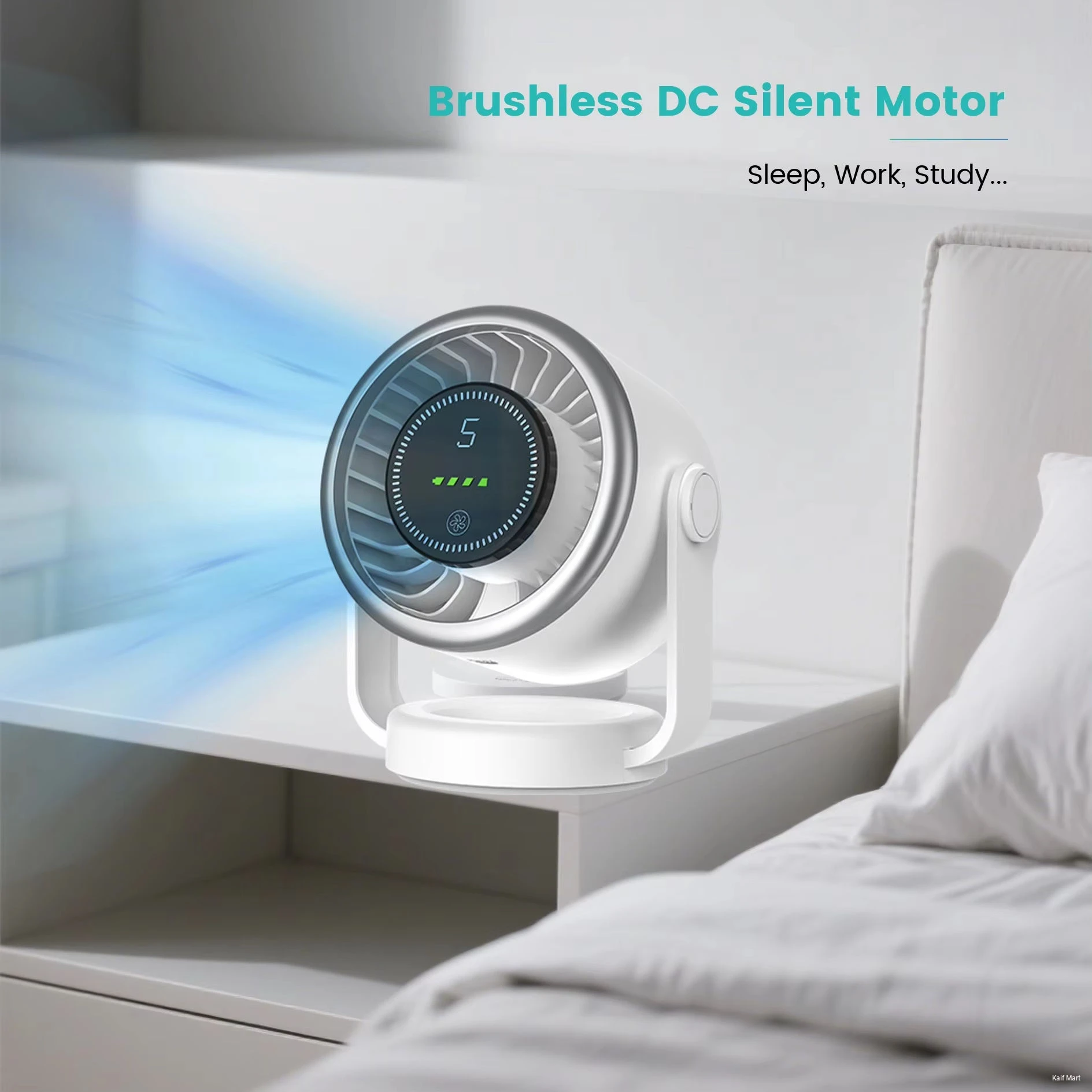 IWIN ENERGY Rechargeable Desktop Fan (Model: IW8038-M)