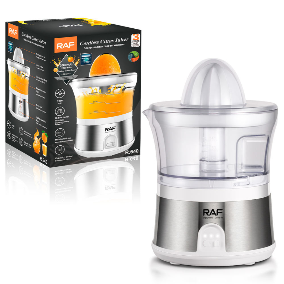 RAF Rechargeable Cordless Citrus Juicer 20w