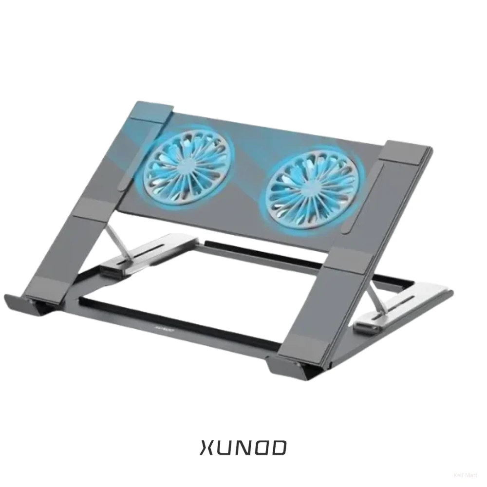 XUNDD XDHO-082 Foldable Laptop Cooling Stand | RGB Dual Fan & Ergonomic
