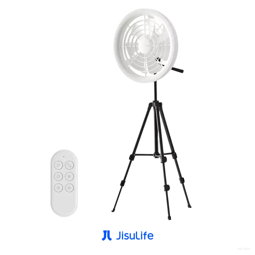JISULIFE FA17 Outdoor Camping Fan | 12000mAh | LED Lantern & Tripod