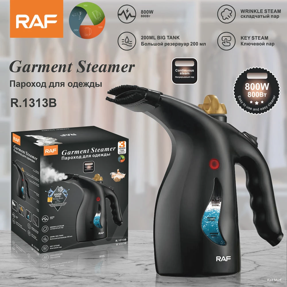 RAF Portable Steam Iron for Travel – R.1313 800W Handheld Garment Steamer, Fast Heat, Lightweight