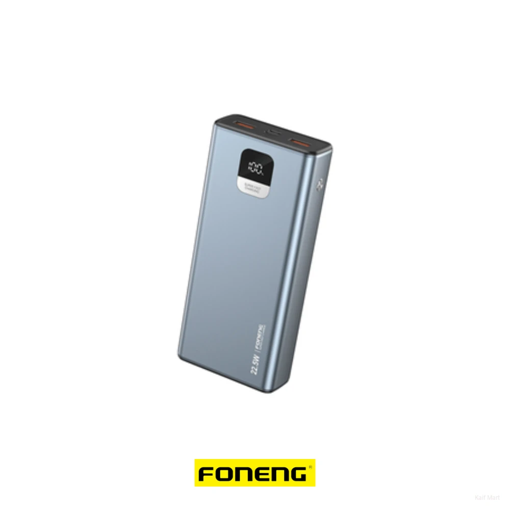 Foneng GT100 10,000mAh Power Bank | 22.5W Super-Fast Charge & 3 Outputs