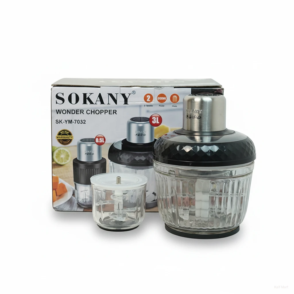 Sokany Wonder Chopper SK-YM-7032 – 3L Electric Food Processor with 800W Power