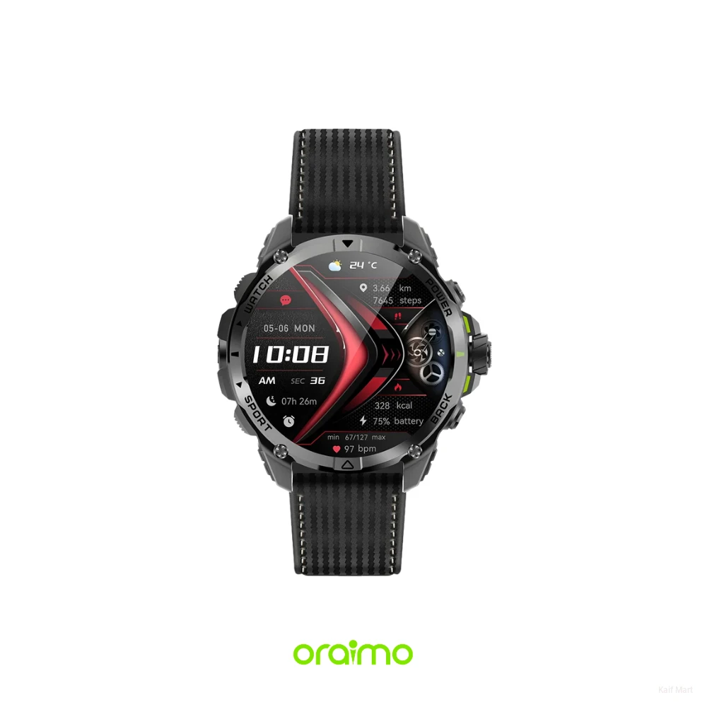 oraimo Watch GT Smartwatch | AMOLED & 6-System Precision GPS