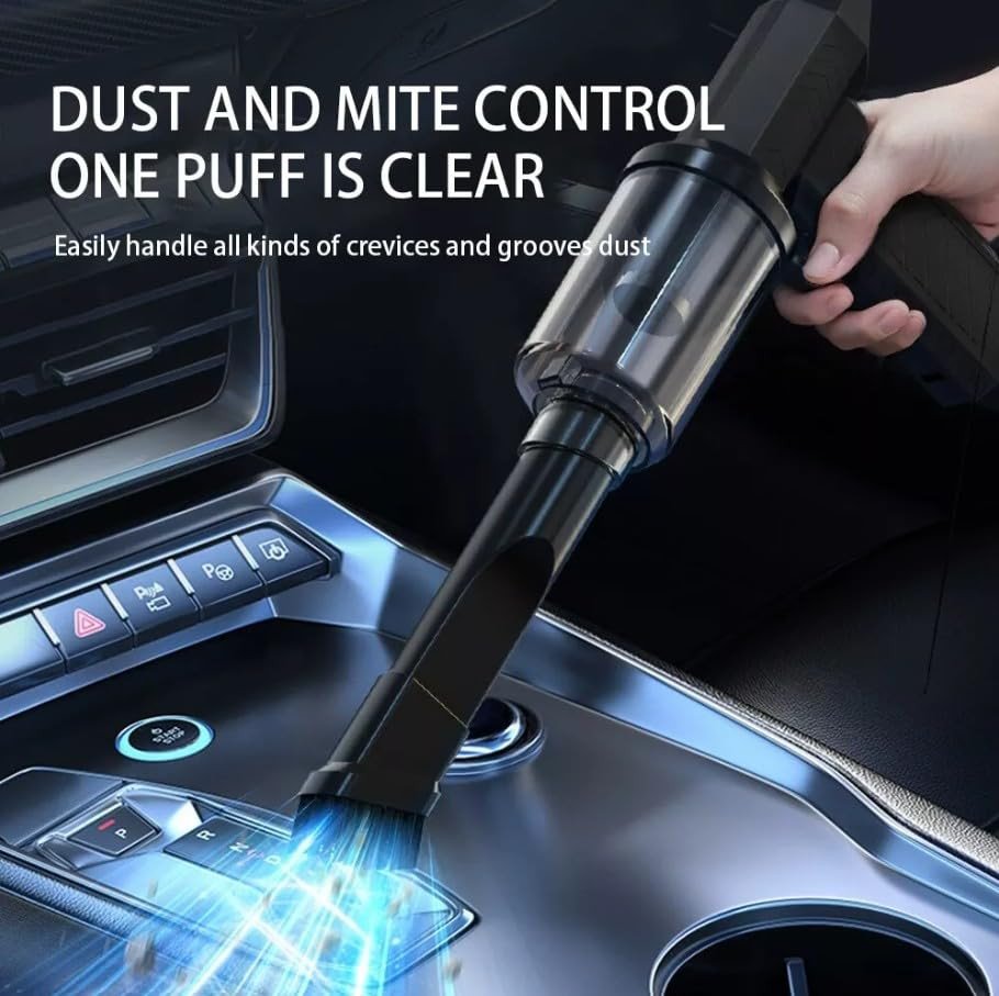 High-Performance Portable Compressed Air Duster Violent Fan Turbo AIR Blower & Vacuum 2in1 Machine | Best Car Cleaning kit | Handheld | 4000mAh Rechargeable | Multi Usage for Car | Home Usage