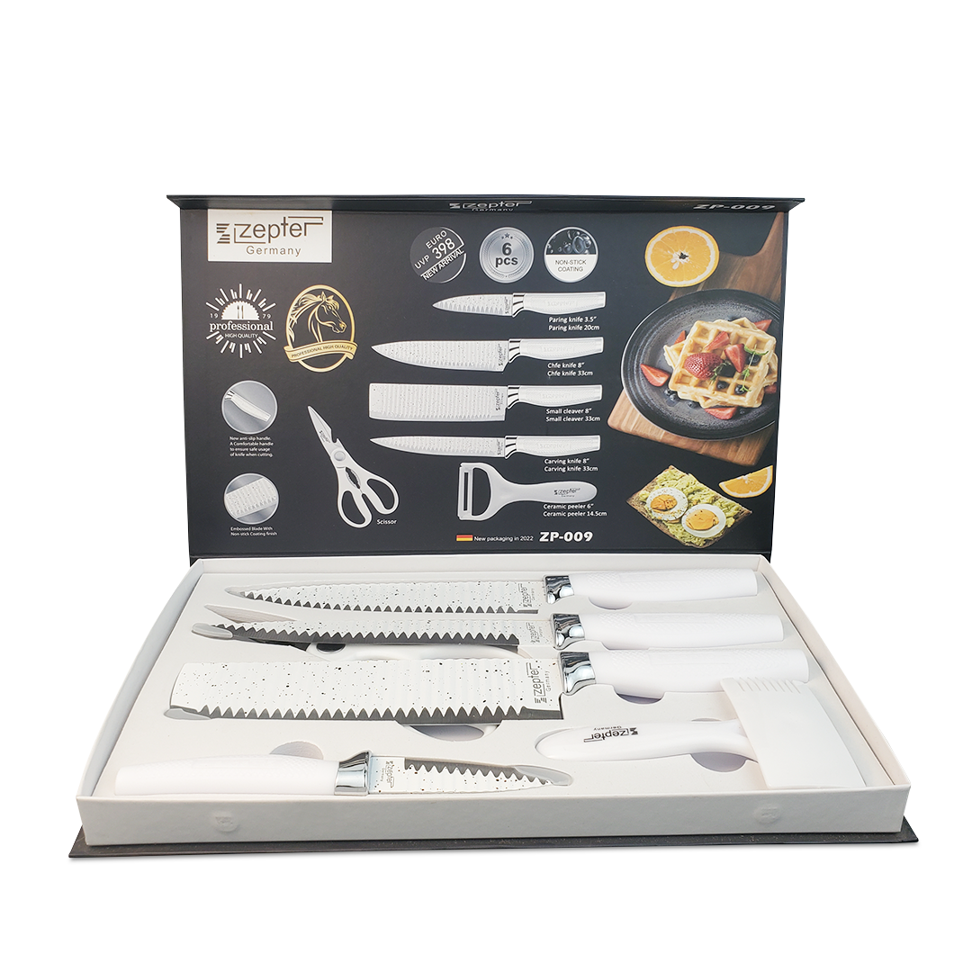 Zepter Germany Original 6pcs Knife Set White