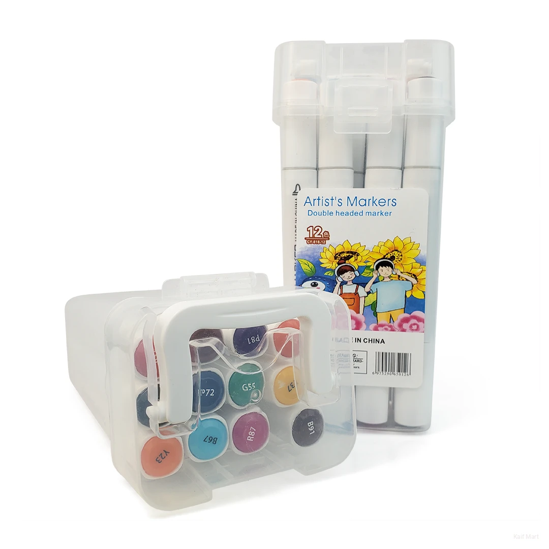 Artist's Double Headed Markers for Kids and Adults (12 pcs Set)