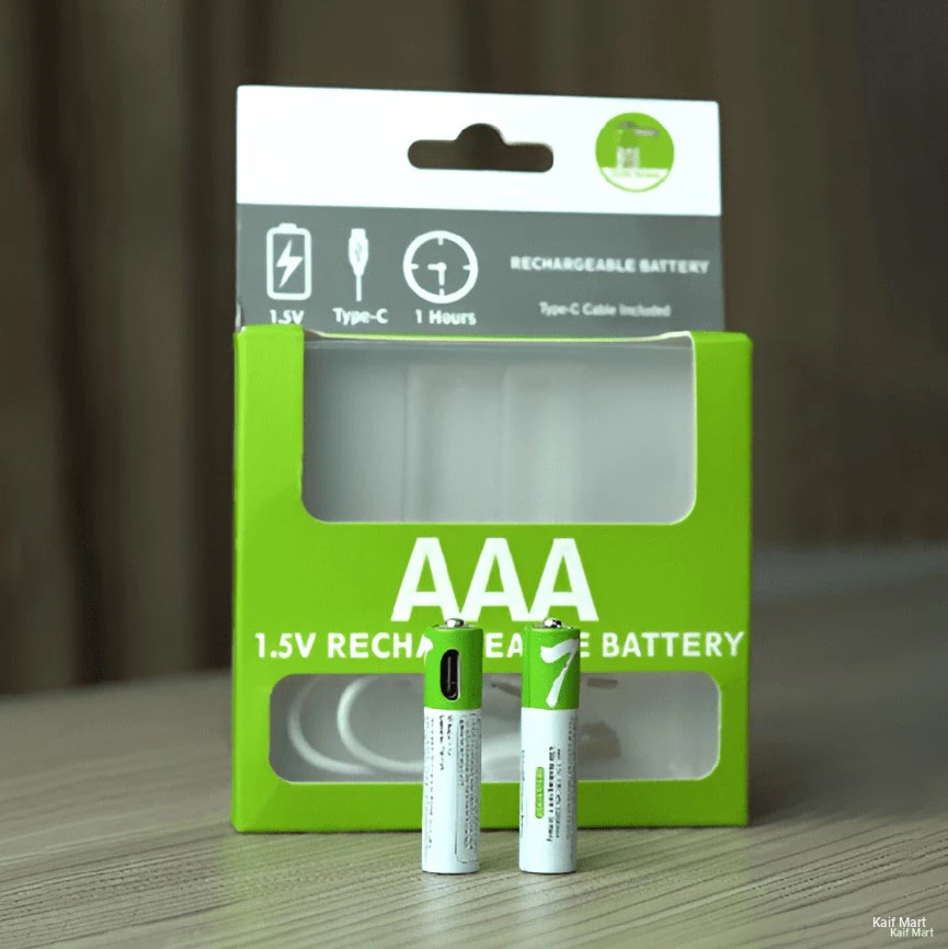 XZENERGY 1.5V AAA Lithium Rechargeable Battery with Type-C Charging Port (750mWh) - Best AAA Rechargeable Battery Price in Bangladesh