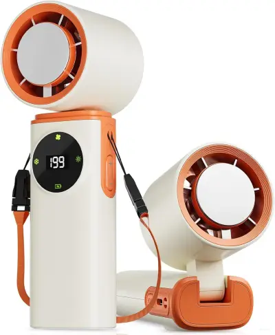 K817 Premium Handheld Turbo Cooling Fan with Ice Compress (3600mAh) – 199 Speed Adjustable Portable Hand Fan Price in Bangladesh
