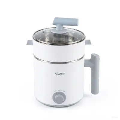 Sonifer SF-1505 Multifunctional Electric Cooker – 1.2L 600W Stainless Steel Multi Pot with Steamer