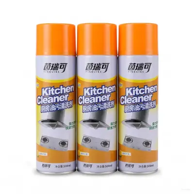 Kitchen Cleaner Spray Foam (500ml) - Rinse-Free Heavy Oil Degreaser 3Pcs Combo