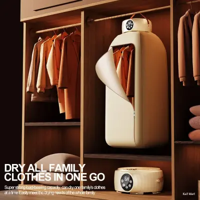 Electric Clothes Dryer Compact Foldable Mini Dryer Machine