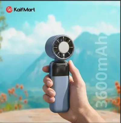 XR-020 Handheld Turbo Cooling Fan (3600mAh) - Premium Handheld Portable Turbo Fan with Digital Display & Ice Compress