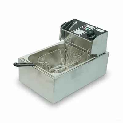 Silver Crest Premium Electric Deep Fryer Machine (6L Commercial & Home Use) – Stainless Steel Deep Fryer with Removable Frying Basket